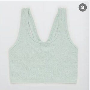 🆕️NWT OFFLINE by Aerie Seamless Floral Racerback Sports Bra in 'Very Mint', M